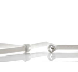 Ty-Rap® - Fascette in plastica - Chiusura in acciaio inossidabile - Ritardante di fiamma - Bianco - 140x3,6mm - 1000 pezzi