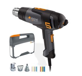 Steinel - HM 2120 E Set con 3 ugelli - Pistola termica Steinel HM 2120 E set – Adatta per guaina termorestringente