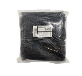 WKK - Kunststof kabelbinders - Voor universeel gebruik - Straight tail - Zwart - 160x2,5mm - 1000 stuks